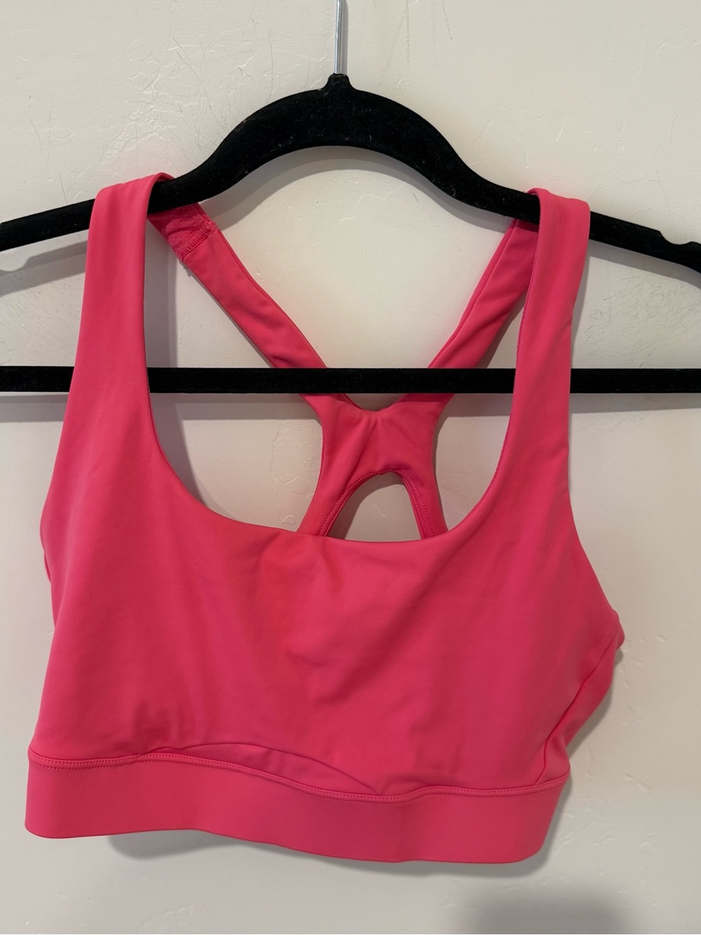 Athleta Women's Pink Racerback Sports Bra Large Athletic Workout Activewear